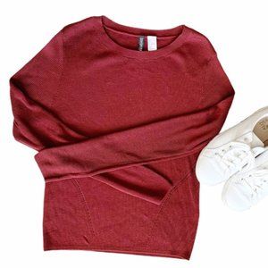 H&M Maroon Divided Sweater